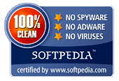 Softpedia 100% virus-free award
